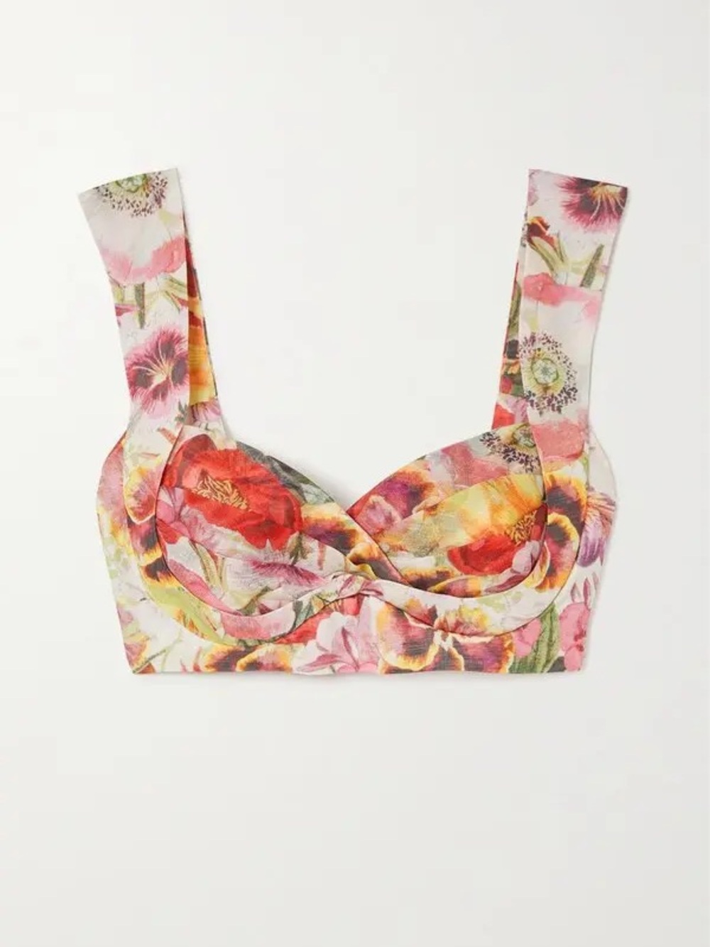Zimmermann - Wonderland linen and silk bralette